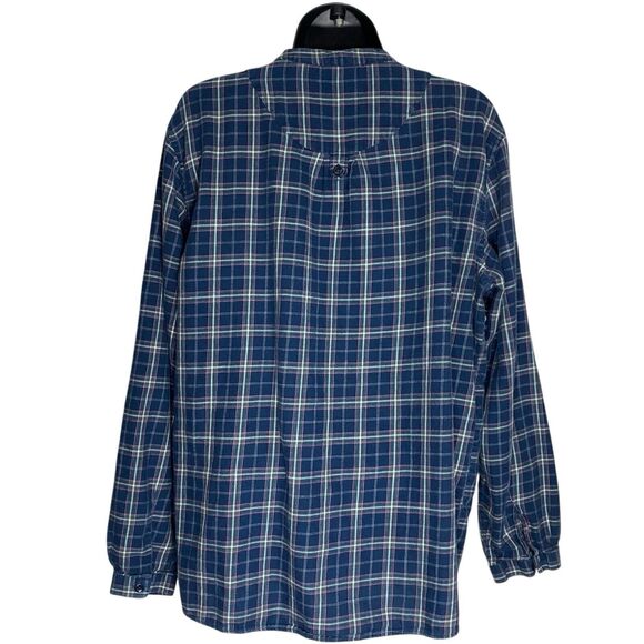 Vtg LL Bean Shirt Womens Large Flannel Plaid Lightweight Pintuck Western Cottage - Picture 4 of 16
